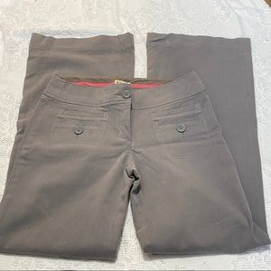 Anthropologie Elevenses Cotton Gray Trouser Workwear Pants Wide Leg